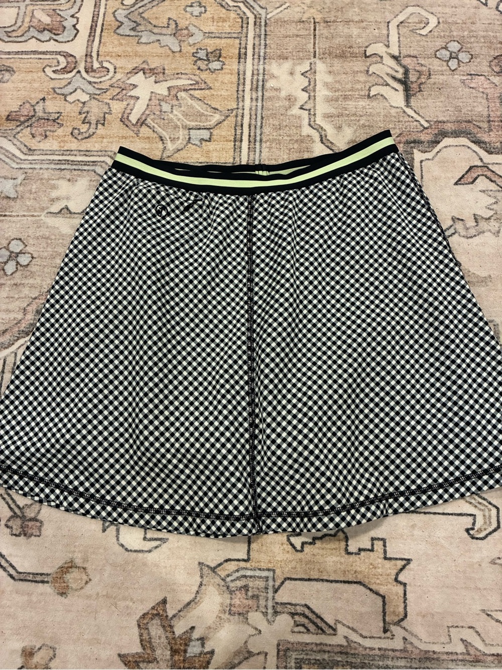 Talbots Black and White Gingham Skort Medium